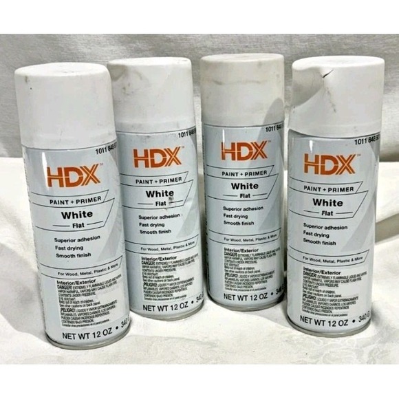 white birch Other - 4 PACK 12 oz. HDX All Purpose Gloss White Flat Spray Paint No ship to California
